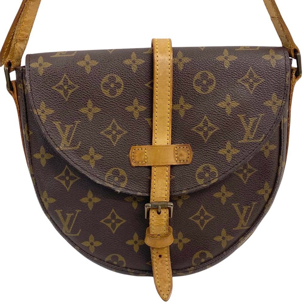 Louis Vuitton Leather Monogram Bag Crossbody Shoulder Chantilly